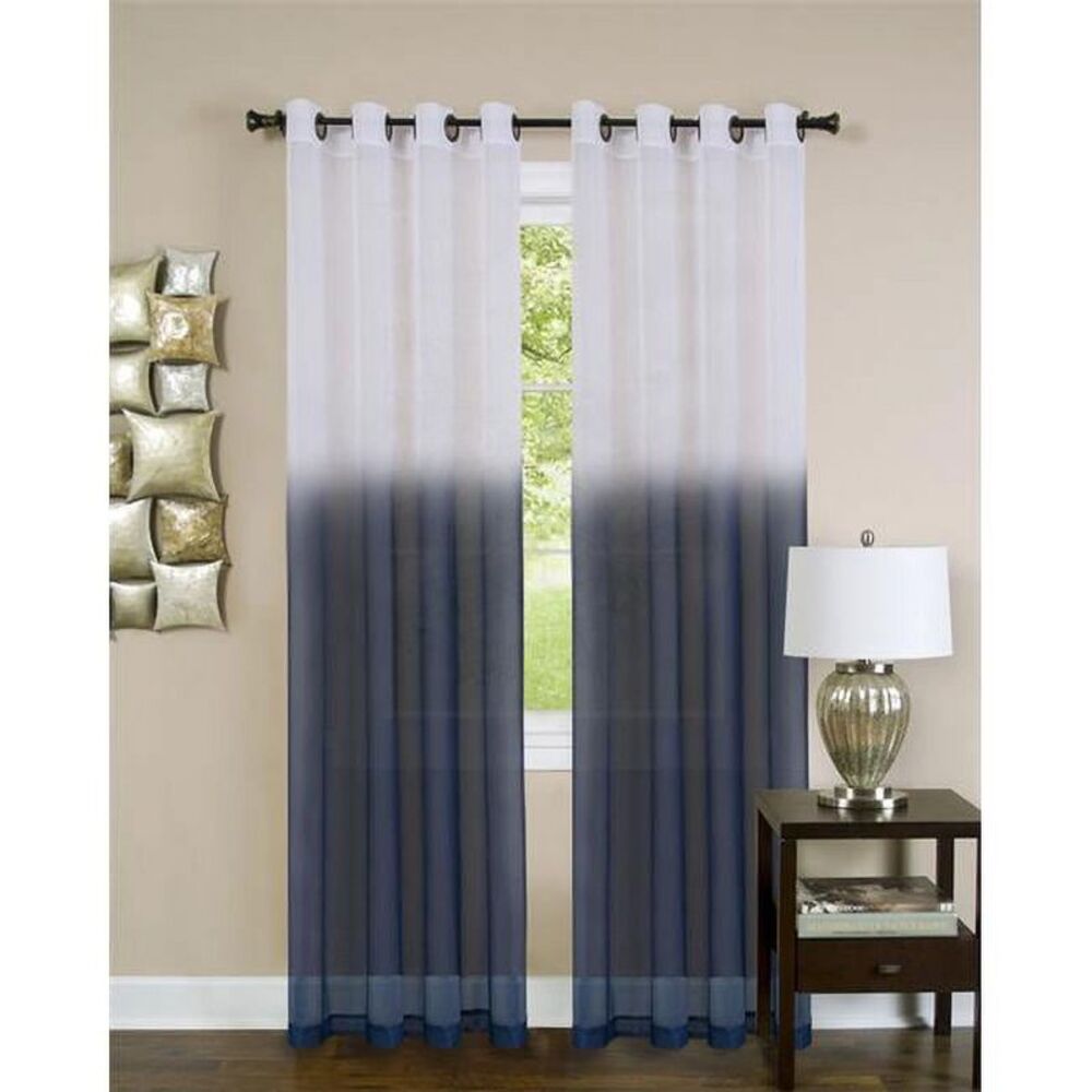 Achim Essence Grommet Panel - Blue - 54 in. x 63 in.